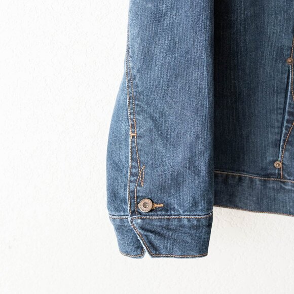 Jeanstar Denim Jacket Womens Size 2X Classic Blue Jean Western Stitching Buttons - Picture 5 of 6